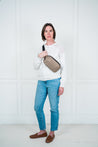 tan concealed carry belt bag for women, cross body