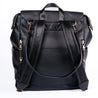 black leather concealed carry backpack for women, diaper bag