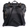 black leather concealed carry backpack for women, diaper bag